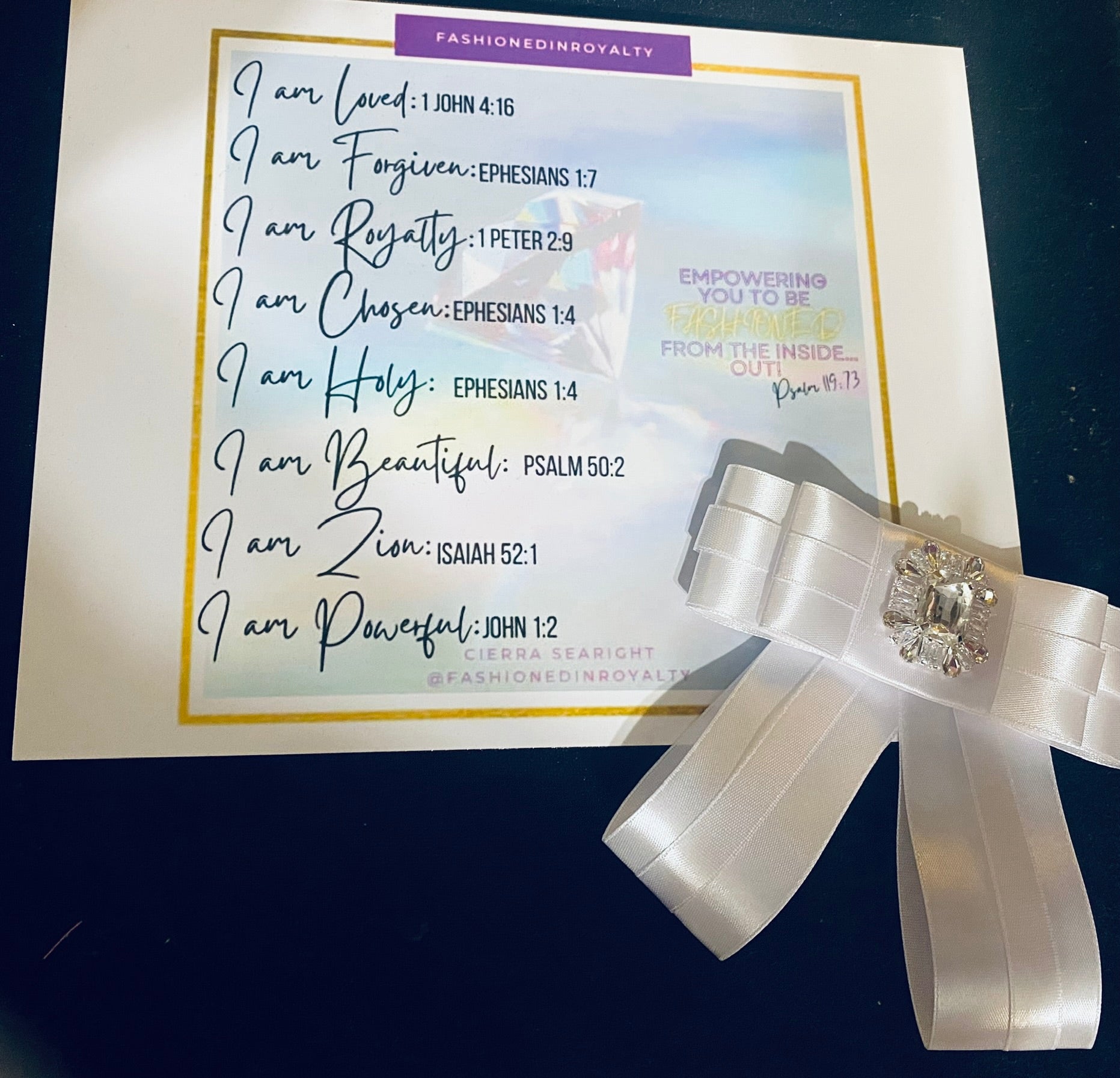 I Am Holy too: Daughter’s White Bowtie